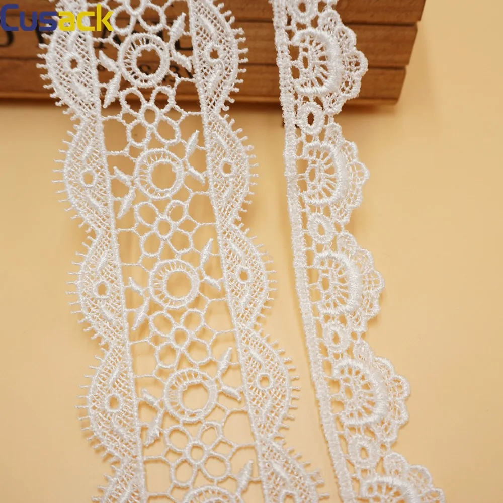2 yards Ivory Flower Ribbon Lace Trim for Dress Garments Home Textile Trimmings Applique Polyester Sewing Accessories 4.5 cm 2cm
2 yards Ivory Flower Ribbon Lace Trim for Dress Garments Home Textile Trimmings Applique Polyester Sewing Accessories 4.5 cm 2cm