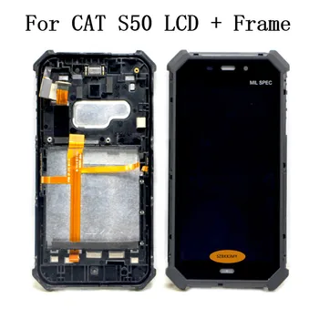 100% Tested LCD screen display +Touch Screen digitizer For 4.7"Caterpillar CAT S50 LCD with frame free shipping+Tools