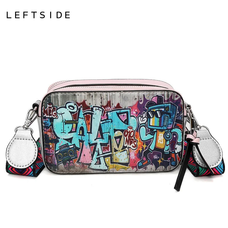 LEFTSIDE Women Crossbody Bag Graffiti Female Pu Leather Mini Handbags With Colors Wide Shoulder Belt Girls Small Zipper Flap Bag
LEFTSIDE Women Crossbody Bag Graffiti Female Pu Leather Mini Handbags With Colors Wide Shoulder Belt Girls Small Zipper Flap Bag