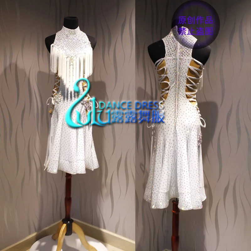 White fabric Latin Ballroom Dance Dress Latin dance dress latin dance dress Ballroom Latin Dance Competition Dress
White fabric Latin Ballroom Dance Dress Latin dance dress latin dance dress Ballroom Latin Dance Competition Dress