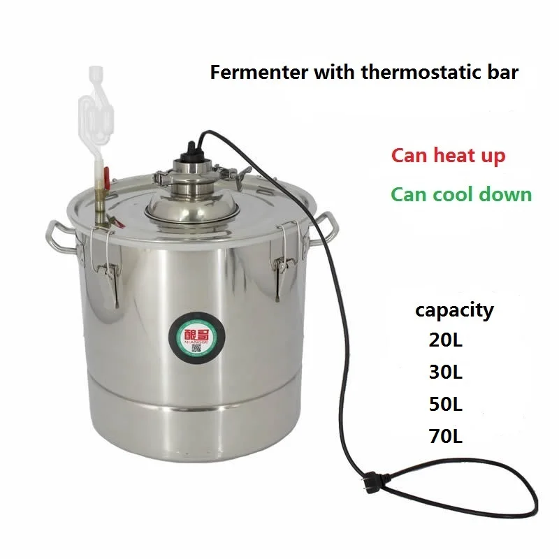 Wine Fermenter with Thermostatic bar High Quality 20L/30L/50L/70L Barrel Stainless Steel Fermenters Fermentation
Wine Fermenter with Thermostatic bar High Quality 20L/30L/50L/70L Barrel Stainless Steel Fermenters Fermentation