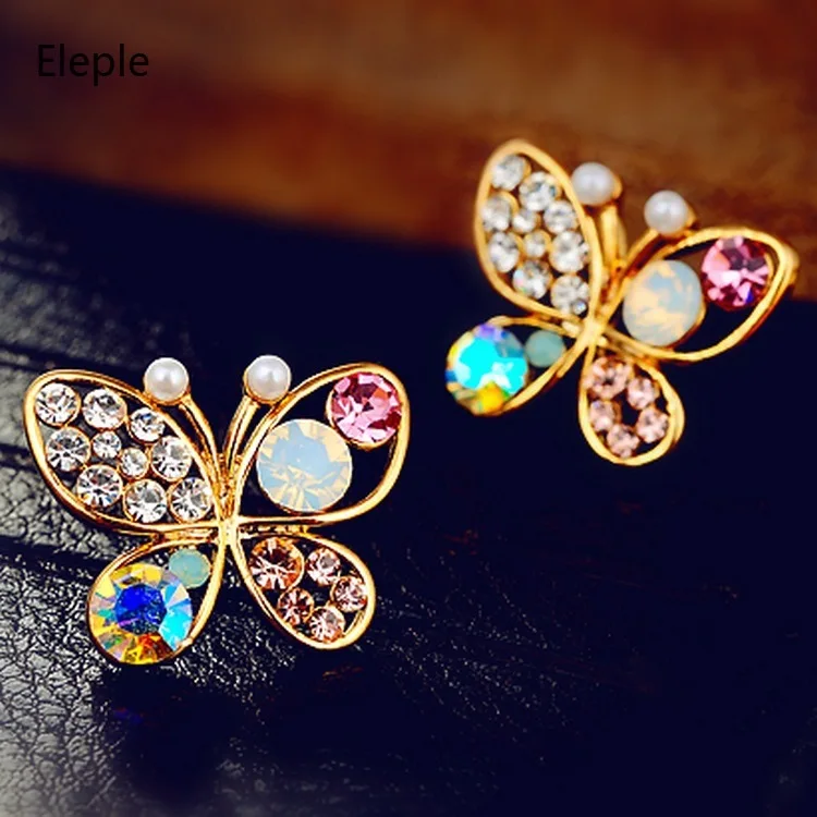Eleple Colorful Butterfly Earrings for Women Hollow Rhinestone Opals Earring Party Birthday Gifts Fashion Jewelry Factory C5045
Eleple Colorful Butterfly Earrings for Women Hollow Rhinestone Opals Earring Party Birthday Gifts Fashion Jewelry Factory C5045