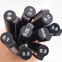 0.05 0.1 0.2 0.3 0.4 0.5 0.6 0.8 Different Tip Black Fineliner Sketching Pens 1-Piece Pigment Liner Pigma Micron Ink Marker Pen
0.05 0.1 0.2 0.3 0.4 0.5 0.6 0.8 Different Tip Black Fineliner Sketching Pens 1-Piece Pigment Liner Pigma Micron Ink Marker Pen