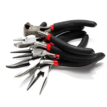 5pcs Jeweler Pliers DIY Tool Set Round Long Bent Daigonal Side Cutter End Cutting Nose Jewelry Making Beading Wire 88 W
5pcs Jeweler Pliers DIY Tool Set Round Long Bent Daigonal Side Cutter End Cutting Nose Jewelry Making Beading Wire 88 W