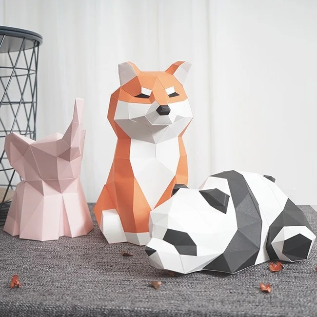 Elephant Fox Panda Paper 3D DIY Material Manual Creative Home Desk Decor Props #1155 Hand Made Cute Geometric Paper Figures
Elephant Fox Panda Paper 3D DIY Material Manual Creative Home Desk Decor Props #1155 Hand Made Cute Geometric Paper Figures