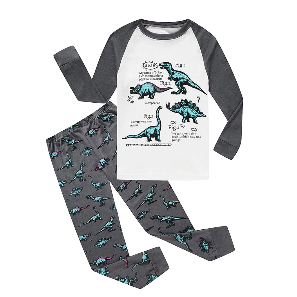 Cartoon print set is comfortable and simple Toddler Baby Boys Girls Long Sleeve Dinosaur Tops+Pants Pajamas Sleepwear Outfit F4
Cartoon print set is comfortable and simple Toddler Baby Boys Girls Long Sleeve Dinosaur Tops+Pants Pajamas Sleepwear Outfit F4