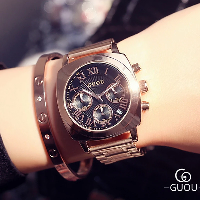 Guou Luxury Women Watches Roman numerals Fashion Ladies Watch Rose Gold Watch Calendar Women's Watches Clock saat reloj mujer
Guou Luxury Women Watches Roman numerals Fashion Ladies Watch Rose Gold Watch Calendar Women's Watches Clock saat reloj mujer