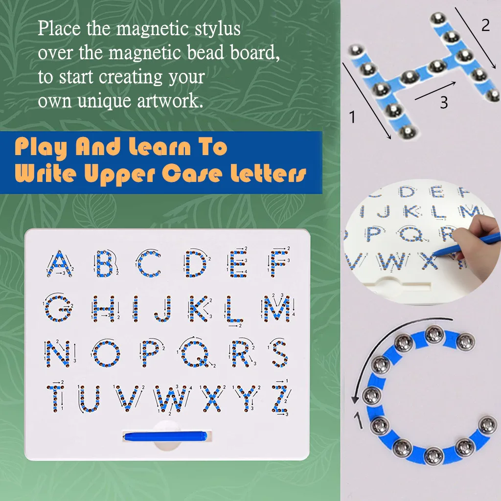 Magnetic Tablet Drawing Board Pad Toys Magnet Bead With Pen 26 Alphabet Writing Memo Board Kid Gift Learning Educational Toy
Magnetic Tablet Drawing Board Pad Toys Magnet Bead With Pen 26 Alphabet Writing Memo Board Kid Gift Learning Educational Toy