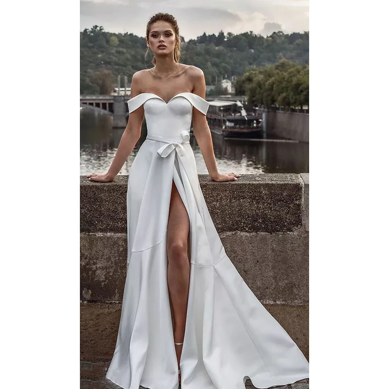 Front High Slit Off the Shoulder Party Evening Dress Elegant Sweetheart Neck Full Embellishment A Line Prom Dresses Girl
Front High Slit Off the Shoulder Party Evening Dress Elegant Sweetheart Neck Full Embellishment A Line Prom Dresses Girl