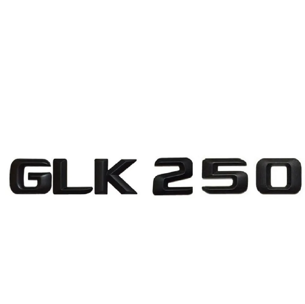 Матовая черная наклейка GLK 250 с буквами в заднем багажнике автомобиля значок