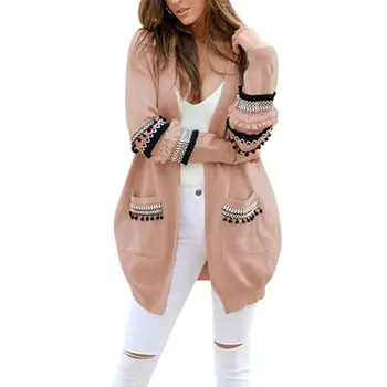 Tassels 2018 Autumn Warm Outwear Loose Patchwork Sweater Long Sleeve Coat Women Winter Knitted Coat Top Female Long Cardigan
Tassels 2018 Autumn Warm Outwear Loose Patchwork Sweater Long Sleeve Coat Women Winter Knitted Coat Top Female Long Cardigan