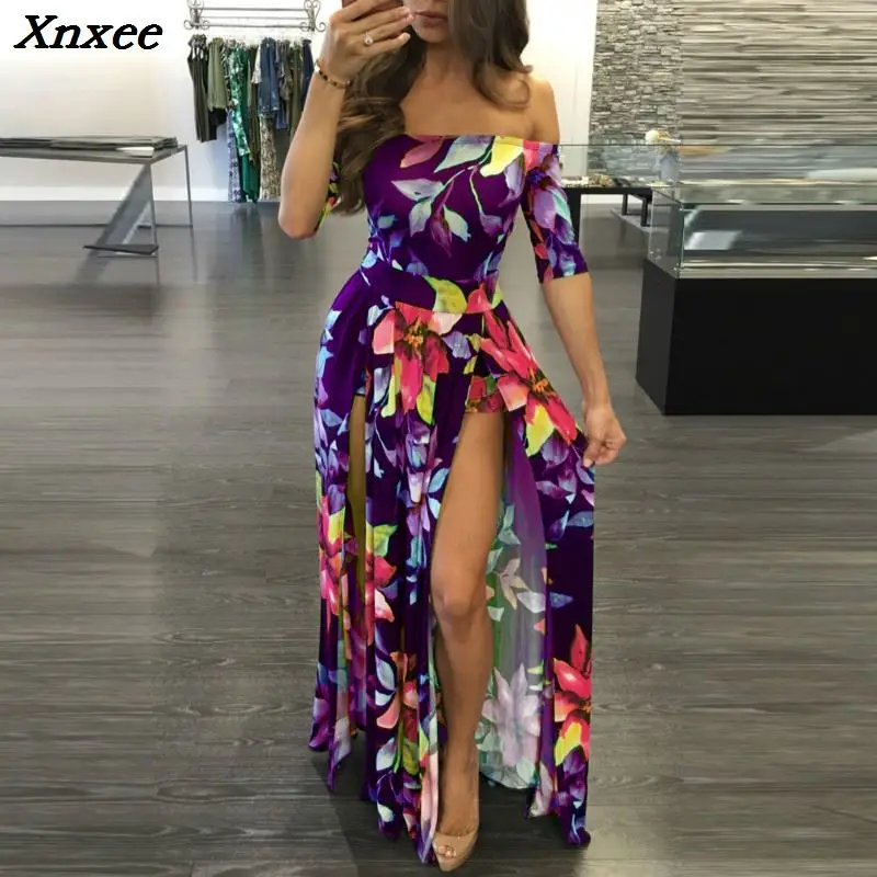 Women Dress Summer Long Maxi Dress Women Floral Print Dress Ankle-Length High Slit Bohemian Dress Female Big Size Xnxee
Women Dress Summer Long Maxi Dress Women Floral Print Dress Ankle-Length High Slit Bohemian Dress Female Big Size Xnxee