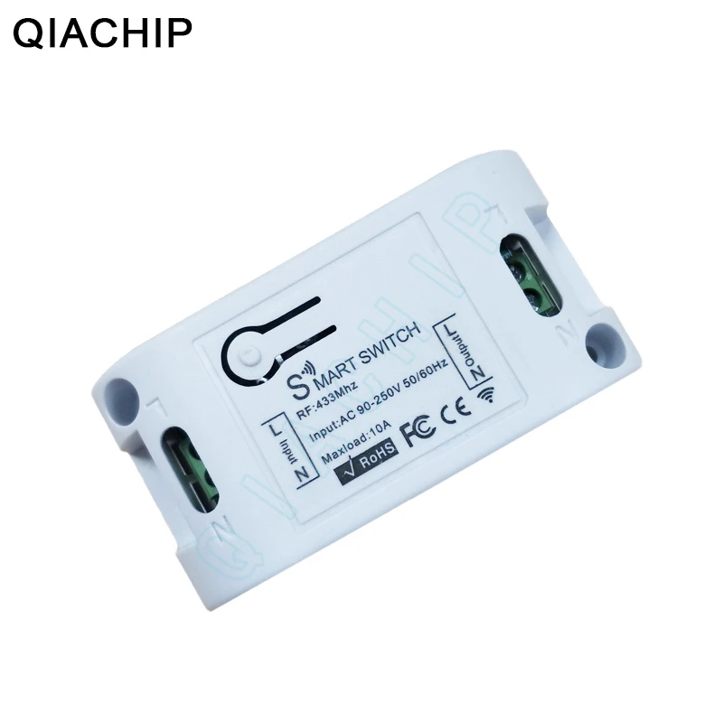 QIACHIP Universal Wireless 433 MHz AC 110V 220V 1 CH Remote Control Switch RF Relay Receiver Module For Light Garage Door Opener
QIACHIP Universal Wireless 433 MHz AC 110V 220V 1 CH Remote Control Switch RF Relay Receiver Module For Light Garage Door Opener