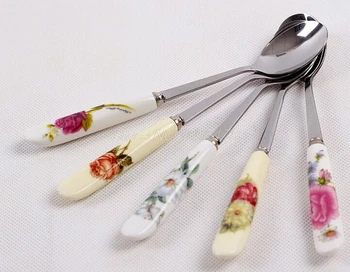 NEW 100PCS Bone China Ceramic Handle Stainless Steel Dessert Coffee Stirring Spoon For Ice Cream and tea tableware spoons 15*3cm
NEW 100PCS Bone China Ceramic Handle Stainless Steel Dessert Coffee Stirring Spoon For Ice Cream and tea tableware spoons 15*3cm