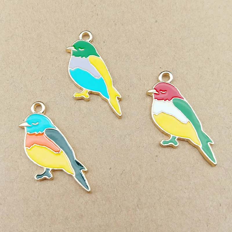10pc 17*33mm Gold Color Alloy Material Enamel Colorful Bird Oil drop Bird Charm For Earring/Necklace DIY Handmade Jewelry Making
10pc 17*33mm Gold Color Alloy Material Enamel Colorful Bird Oil drop Bird Charm For Earring/Necklace DIY Handmade Jewelry Making