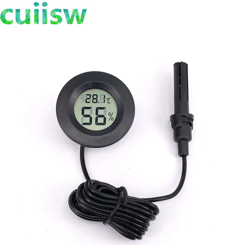 

mini Humidity tester Hygrometer Thermometer Round Temperature meter probe for Aquarium Freezer Refrigerator with line