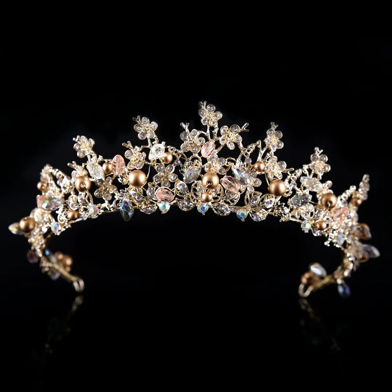 Queen Crown wedding hair accessories flower handmade tiara headband Rhinestone Bridal Tiara Baroque headpiece
Queen Crown wedding hair accessories flower handmade tiara headband Rhinestone Bridal Tiara Baroque headpiece