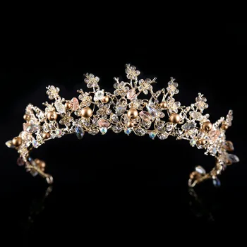 Queen Crown wedding hair accessories flower handmade tiara headband Rhinestone Bridal Tiara Baroque headpiece
Queen Crown wedding hair accessories flower handmade tiara headband Rhinestone Bridal Tiara Baroque headpiece