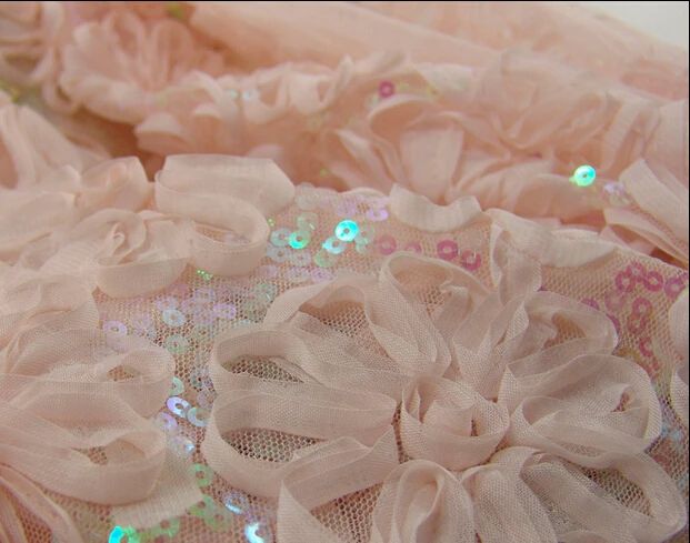 1 meter 120cm 47.24" width light pink sequined 3D flowers mesh embroidered fabric for wedding dress childrenwear MM236
1 meter 120cm 47.24" width light pink sequined 3D flowers mesh embroidered fabric for wedding dress childrenwear MM236