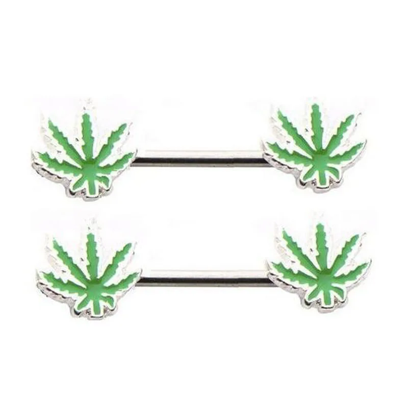 2Pcs/Lot Fresh Green Maple Leaf Nipple Piercing, Sexy Bar Nipple Rings Jewelry Creative Punk Body Piercings Jewelry Women
2Pcs/Lot Fresh Green Maple Leaf Nipple Piercing, Sexy Bar Nipple Rings Jewelry Creative Punk Body Piercings Jewelry Women