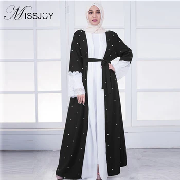 MISSJOY abaya lace cardigan dress muslim Women Long Sleeve Black Pearls patchwork Middle East kaftan dubai Maxi dress robe 2018
MISSJOY abaya lace cardigan dress muslim Women Long Sleeve Black Pearls patchwork Middle East kaftan dubai Maxi dress robe 2018