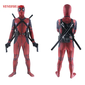 VEVEFHUANG Deadpool Costume Adult Kida Man Spandex Lycra Zentai Bodysuit Halloween Cosplay Suit Belt Headwear Mask Sword holster
VEVEFHUANG Deadpool Costume Adult Kida Man Spandex Lycra Zentai Bodysuit Halloween Cosplay Suit Belt Headwear Mask Sword holster