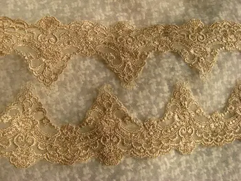 10yards gold embroidered lace trim, vintage scalloped lace, antique bridal lace for dress accessories, GT007
10yards gold embroidered lace trim, vintage scalloped lace, antique bridal lace for dress accessories, GT007