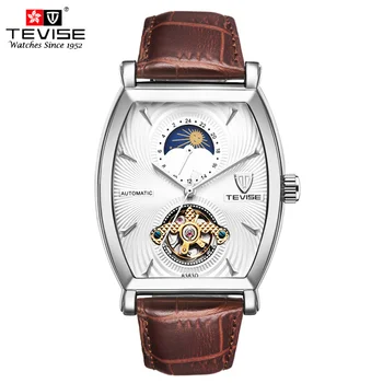Tevise Mens Mechanical Watch Automatic Self-Wind Leather Moon Phase Tourbillon 24 Claco Hours Skeleton Luxury Wristwatches 8383D
Tevise Mens Mechanical Watch Automatic Self-Wind Leather Moon Phase Tourbillon 24 Claco Hours Skeleton Luxury Wristwatches 8383D