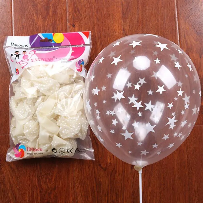 Large 20PCS/Bag Latex 12'' Balloons Round Transparent Printing Stars Party Ballon Grand Event Decoration
Large 20PCS/Bag Latex 12'' Balloons Round Transparent Printing Stars Party Ballon Grand Event Decoration