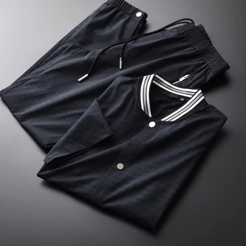 XIU LUO Summer Plus Size 4xl Male Sets JACKET+PANTS Luxury Hollow Out Fabric Baseball Collar Mens Sets Short Sleeve Sets
XIU LUO Summer Plus Size 4xl Male Sets JACKET+PANTS Luxury Hollow Out Fabric Baseball Collar Mens Sets Short Sleeve Sets