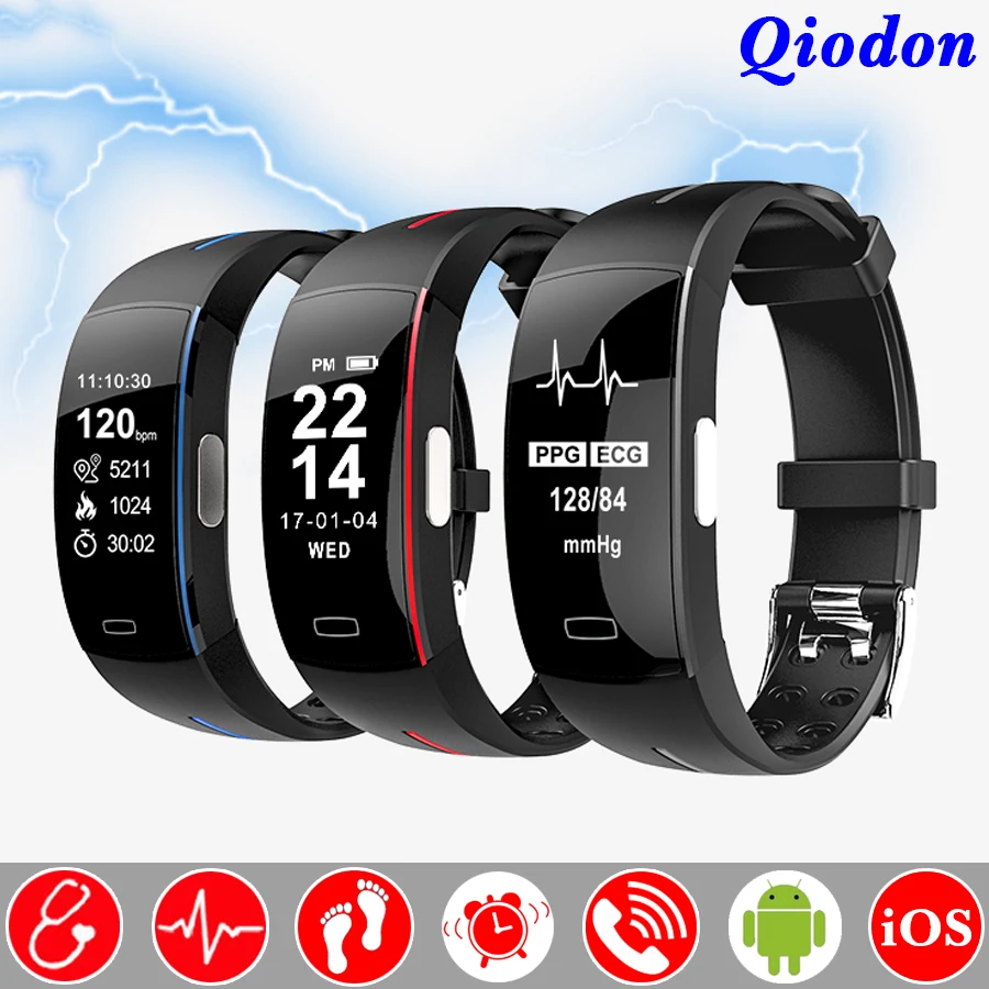 Electrocardiogram Heart Rate Blood Pressure Monitor Fitness Bracelet Smart Band Wristband Waterproof Smartband Pedometer
Electrocardiogram Heart Rate Blood Pressure Monitor Fitness Bracelet Smart Band Wristband Waterproof Smartband Pedometer