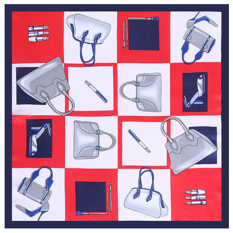 POBING 100% Silk Scarf Woman Bags Pattern Small Square Scarves Luxury Bandanas Small Hijab Foulards Lady Tie Headband 53x53CM
POBING 100% Silk Scarf Woman Bags Pattern Small Square Scarves Luxury Bandanas Small Hijab Foulards Lady Tie Headband 53x53CM