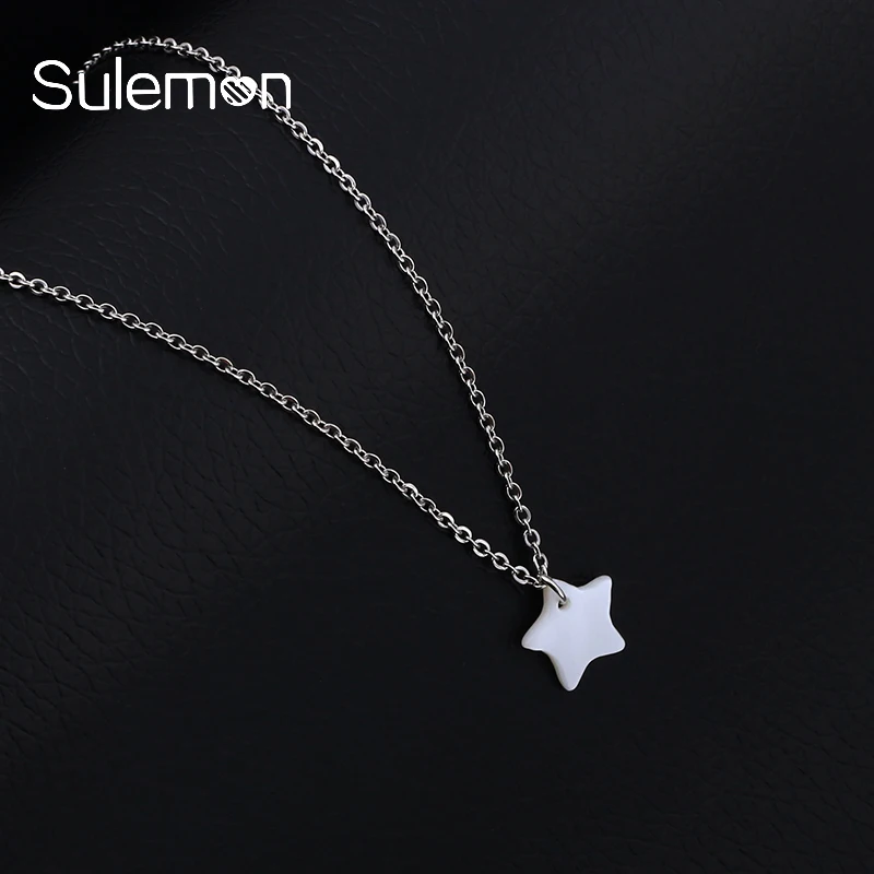 Star Shell Necklace Romantic Natural White Star Shell Pendant Stainless Steel Necklaces For Women&Girl Simple Style Jewelry SN66
Star Shell Necklace Romantic Natural White Star Shell Pendant Stainless Steel Necklaces For Women&Girl Simple Style Jewelry SN66