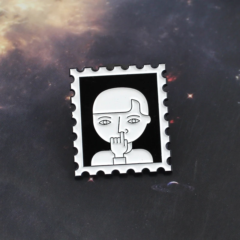 Black and White Stamp Boy Brooch Digging Nostril Humming Funny Self-portrait Badge Denim Backpack Enamel Pin Boy Girl Photo Gift
Black and White Stamp Boy Brooch Digging Nostril Humming Funny Self-portrait Badge Denim Backpack Enamel Pin Boy Girl Photo Gift