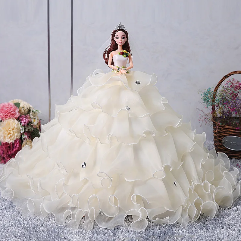 Mini Bride Doll Princess 90cm Large Trailing Wedding Dress ChildrenToy Birthday Present Girl's Wedding Gift Exquisite Decoration
Mini Bride Doll Princess 90cm Large Trailing Wedding Dress ChildrenToy Birthday Present Girl's Wedding Gift Exquisite Decoration