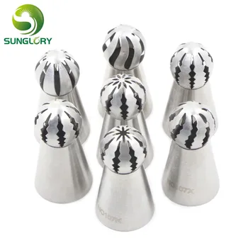 Baking 7PCS Stainless Steel Russian Ball Nozzles Cupcake Icing Piping Tips Cream Torch Pastry Tube Fondant Cake Decorating Tools
Baking 7PCS Stainless Steel Russian Ball Nozzles Cupcake Icing Piping Tips Cream Torch Pastry Tube Fondant Cake Decorating Tools