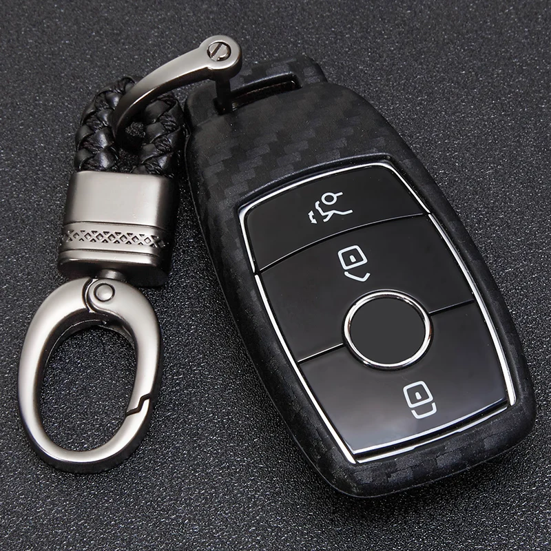 Чехол для ключей из углеродного волокна Mercedes Benz E Class E200 E300 E350 W212 W213 AMG аксессуары