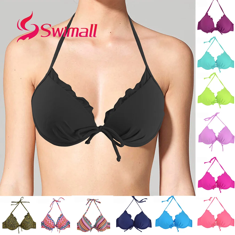 2019 Bikini Top Women Solid color Swimwear Print Swimsuit underwire bandage Beach Sport Swimming Bra Halter Summer Biquini T612
2019 Bikini Top Women Solid color Swimwear Print Swimsuit underwire bandage Beach Sport Swimming Bra Halter Summer Biquini T612