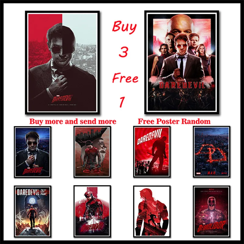 TV Series Daredevil Superhero Coated paper Poster Print Pictures for Room Wall Decoration Frameless
TV Series Daredevil Superhero Coated paper Poster Print Pictures for Room Wall Decoration Frameless