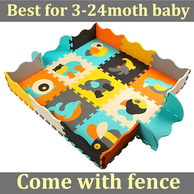 Cartoon Animal EVA Foam Puzzle Mats with Fence Baby Floor Puzzle Mat Baby Crawling Mats Baby Play Pools 32X32CM PX60s
Cartoon Animal EVA Foam Puzzle Mats with Fence Baby Floor Puzzle Mat Baby Crawling Mats Baby Play Pools 32X32CM PX60s