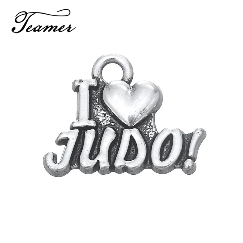 Teamer 20pcs Antique Silver Color Alloy Metal Letter I Love Judo Charms Small Findings Heart Pendant for Necklace Bracelets
Teamer 20pcs Antique Silver Color Alloy Metal Letter I Love Judo Charms Small Findings Heart Pendant for Necklace Bracelets