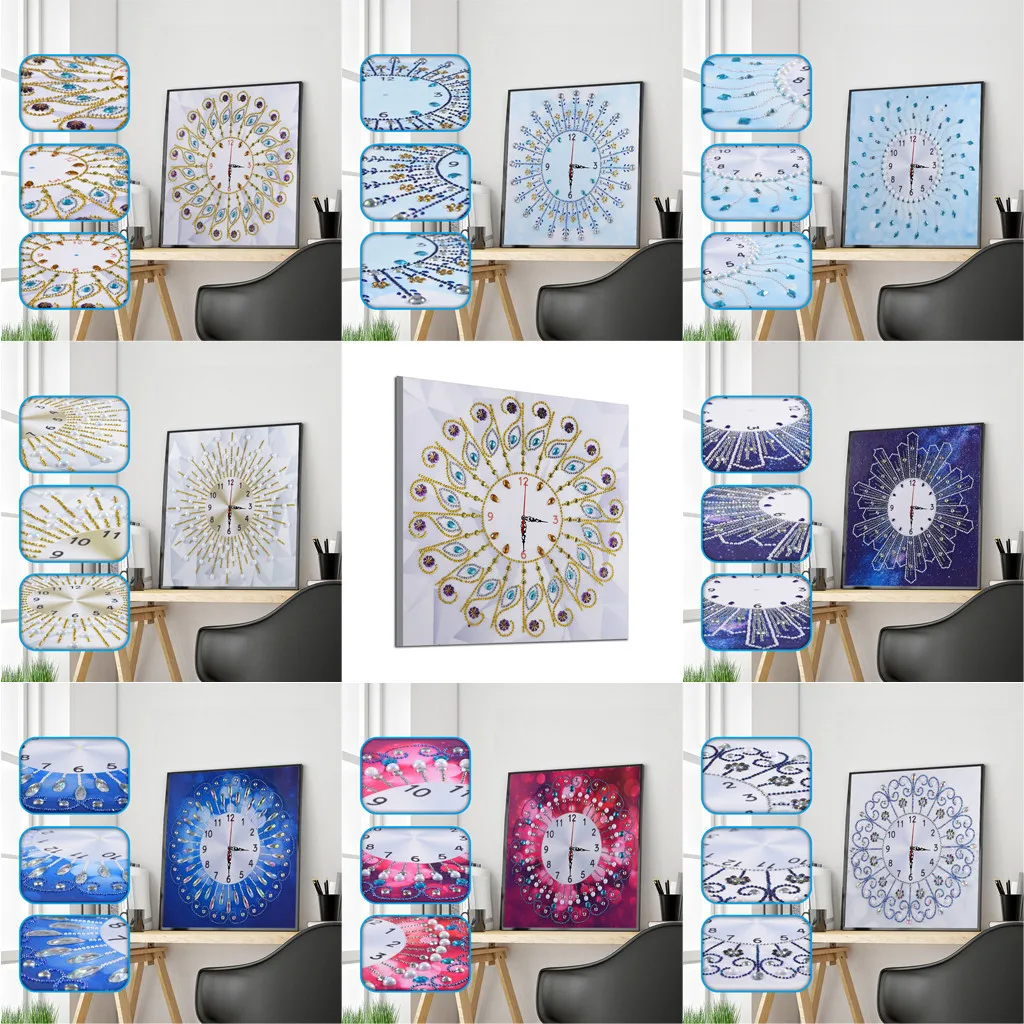5D Special Diamond-shaped Embroidery Wall Clock DIY Painting Diamond Cross Stitch Diamond Crafts DIY Wall Clock Home Decor
5D Special Diamond-shaped Embroidery Wall Clock DIY Painting Diamond Cross Stitch Diamond Crafts DIY Wall Clock Home Decor