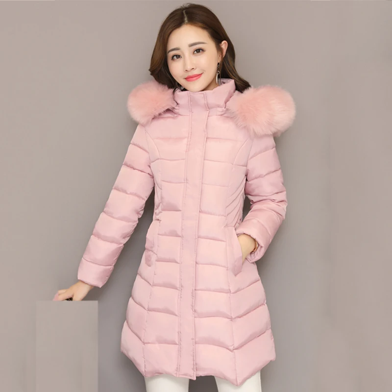 2019 Winter Jacket Women Hooded With Fur Collar Female Long Parka Slim Cotton Padded Coat
2019 Winter Jacket Women Hooded With Fur Collar Female Long Parka Slim Cotton Padded Coat