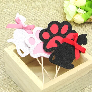 6pcs Graceful Cat Paw Cupcake Topper With Bow Wedding Birthday Hen Party Cake Decorating Supply Princess Girls Party Decor
6pcs Graceful Cat Paw Cupcake Topper With Bow Wedding Birthday Hen Party Cake Decorating Supply Princess Girls Party Decor