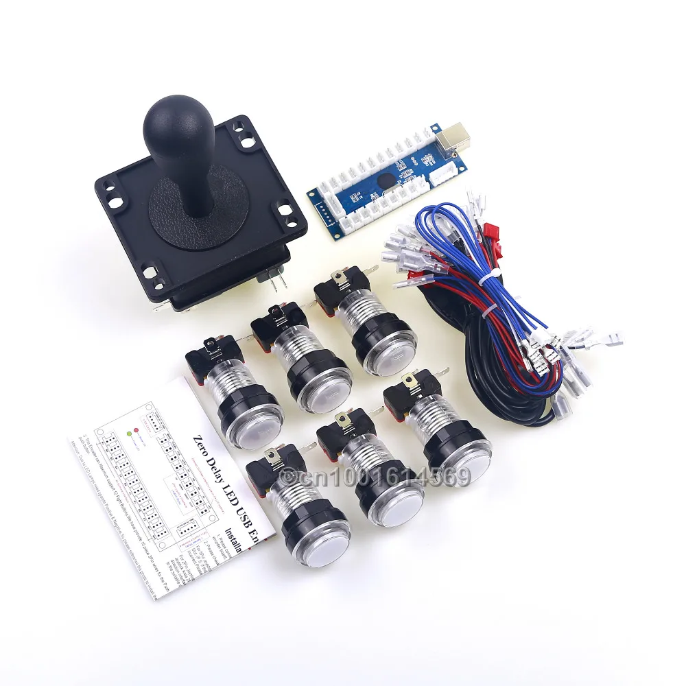 Arcade Joystick DIY Kit Zero Delay Arcade USB PC Encoder To 2Pin PC Arcade HAPP Joystick + 6 x LED Push Buttons For Arcade Mame
Arcade Joystick DIY Kit Zero Delay Arcade USB PC Encoder To 2Pin PC Arcade HAPP Joystick + 6 x LED Push Buttons For Arcade Mame