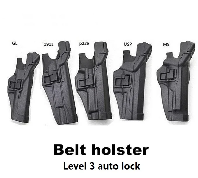 Hunting Tactical Airsoft Shooting Holster for GL17 19 M9 92 Colt 1911 Sig P226 HK USP Gun Holsters Military Combat Game
Hunting Tactical Airsoft Shooting Holster for GL17 19 M9 92 Colt 1911 Sig P226 HK USP Gun Holsters Military Combat Game