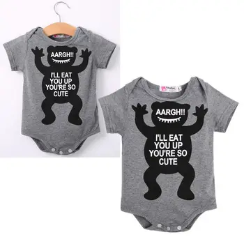 Cute Baby Boys Girls Babygrow Quote Monster Vest Romper Outfits Baby Romper 0-18M
Cute Baby Boys Girls Babygrow Quote Monster Vest Romper Outfits Baby Romper 0-18M