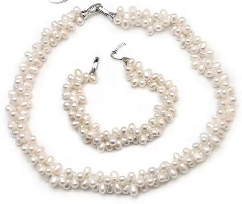 Selling Jewelry>>>Pearl Jewelry Set Multilayer Necklace Bracelet for Women Double Natural Freshwater Pearl Sets Choker | Украшения и