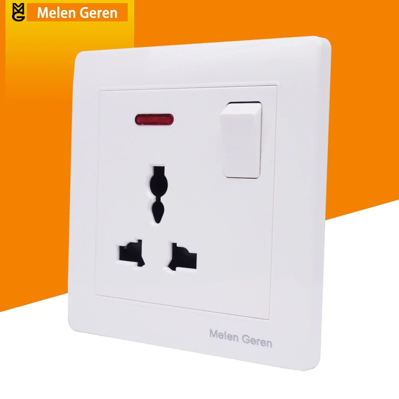 Universal Standard Wall Socket with Power Plug Outlet Panel One Button Led Light Switch 86 Type AC 13A 250V White Wall Switch
Universal Standard Wall Socket with Power Plug Outlet Panel One Button Led Light Switch 86 Type AC 13A 250V White Wall Switch