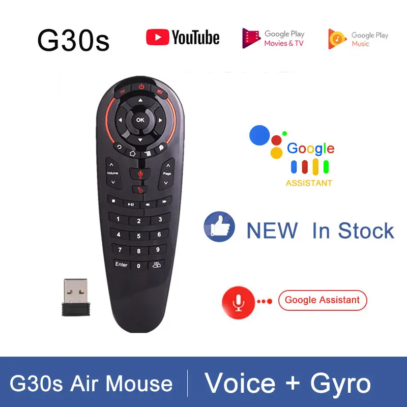 NEW G30 Voice Remote Control 2.4G Wireless Air Mouse Microphone Gyroscope IR Learning for Android TV Box of X96 max T95Q
NEW G30 Voice Remote Control 2.4G Wireless Air Mouse Microphone Gyroscope IR Learning for Android TV Box of X96 max T95Q